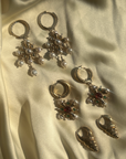 Vintage Gold Pearl Hoops