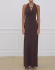 Cowl Halter Maxi Dress