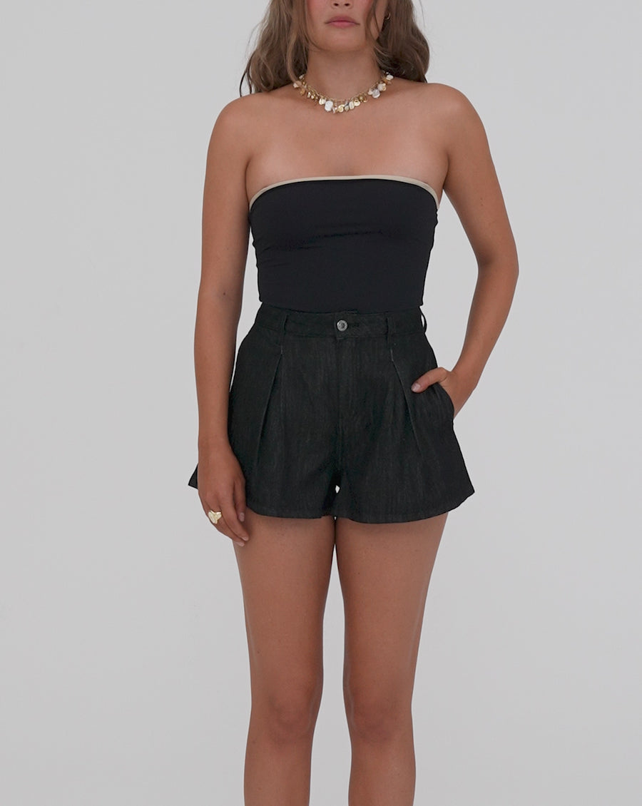 Pleated Wide Leg Short